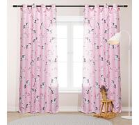 HOMEYA - Cortina Translucida Infantil 2 Unidades de 140 x 260 cm - Cortina jovenil con diseño Unicornio, Deja Pasar la luz, Semiopaca para Habitacion de niños. 100% Poliester