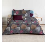 HOMEYA - Juego de Fundas Nórdicas Cama 135 de 4 Piezas - Funda Edredón Poliéster 210x220cm con 2 Fundas de Almohada 45x70 y Bajera Ajustable 135x190x20, Patrón Moderna de Poliéster Estamapdo