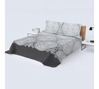 HOMEYA - Juego de sábana Cama 180cm - Juego de 4 Piezas - sábana encimera 230x260, Bajera Ajustable 180x190, 2 Fundas Almohada 45x85, Estampada