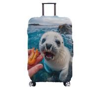 Homeyang Funda Maleta Animales del Mar Azul Funda para Maletas Elástico Spandex Poliéster Lavable a Máquina18-32 Pulgadas Protectora Arañazo Decoración Fundas Maletas de Viaje (M)