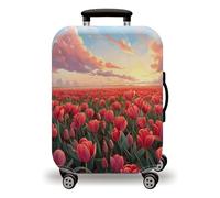 Homeyang Funda Maleta Cabina Nubes Naranjas Rojas Funda Maleta Protectora Elástico Spandex Poliéster Lavable Cubierta de Equipaje 18-32 Pulgadas Fundas Maletas de Viaje (S)