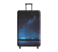 Homeyang Funda Maleta Estrellas Azules Negras Fundas Maletas de Viaje Anti-Polvo Elástico Protectora Cubierta de Equipaje 18-32 Pulgadas Funda para Maletas Lavable (M)