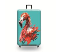 Homeyang Funda Maleta Graffiti Flamingo Naranja Fundas Maletas de Viaje Anti-Polvo Elástico Protectora Cubierta de Equipaje 18-32 Pulgadas Funda para Maletas Lavable (M)