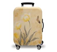 Homeyang Funda Maleta Grande Flor De Mariposa Amarilla Funda para Maletas Extraíble Lavable Elástico Spandex Poliéster Protectora Raspones Fundas Maletas de Viaje Reutilizable (XL)