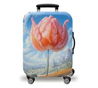 Homeyang Funda Maleta Grande Nubes De Flores Rosadas Maletas Grandes de Viaje Extraíble Lavable Elástico Spandex Poliéster Protectora Raspones Fundas Maletas de Viaje Reutilizable (XL)