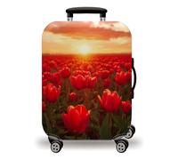 Homeyang Funda Maleta Grande Nubes Rojas Amarillas Maletas Grandes de Viaje Extraíble Lavable Elástico Spandex Poliéster Protectora Raspones Fundas Maletas de Viaje Reutilizable (XL)