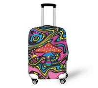 Homeyang Funda Maleta Grande Setas Rojo Amarillo Funda para Maletas Extraíble Lavable Elástico Spandex Poliéster Protectora Raspones Fundas Maletas de Viaje Reutilizable (XL)