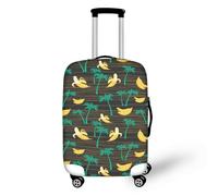 Homeyang Funda Maleta Plátano Amarillo A Rayas Fundas Maletas de Viaje Anti-Polvo Elástico Protectora Cubierta de Equipaje 18-32 Pulgadas Funda para Maletas Lavable (M)