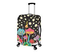 Homeyang Funda para Maletas Setas Rojas Y Azules Fundas Maletas de Viaje Elástico Spandex Poliéster Lavado a Máquina 18-32 Pulgadas Protectora Funda Maleta para Vacaciones (M)