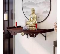 HOMEYVYKFZD - Mesa de altar de meditación, pedestal de exhibición de riqueza Guangong, mesa de ofrenda, altar budista de bambú, soporte de oración, nicho de Buda, incienso tributo a la mesa Puja