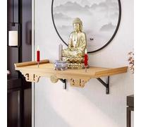 HOMEYVYKFZD - Mesa de altar de meditación, pedestal de exhibición de riqueza Guangong, mesa de ofrenda, altar budista de bambú, soporte de oración, nicho de Buda, incienso tributo a la mesa Puja