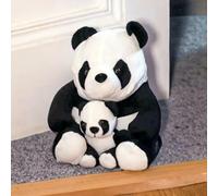 HomeZone® Tope de puerta de tela con peso de animal. Tope de puerta con relleno pesado, perro, carlino, elefante, erizo, adorno de cuña para decoración del hogar (Panda)