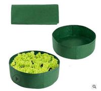 HOMFLON Contenedor De Plantación Redondo Plegable Plantador De Flores De Vivero Planta De Flores Vegetales Crecimiento Bolsa - 120 x 30 Cm-Verde