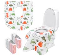 Homgaty 20 fundas desechables para asiento de inodoro, para niños, de gran tamaño, XL, papel higiénico para centros comerciales, hospitales, oficinas