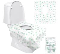 Homgaty Juego de 20 fundas de asiento de inodoro desechables de gran tamaño, impermeables, para enseñar a los niños a ir al orinal o para usar en un inodoro público (Trébol de cuatro hojas)