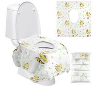 Homgaty Juego de 20 fundas de asiento de inodoro desechables de gran tamaño, impermeables, para enseñar a los niños a ir al orinal o para usar en un inodoro público (Ardilla)