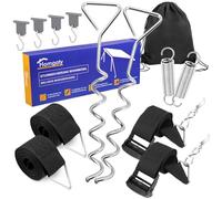 Homgaty Set de correas de tormenta para toldo Thule Omnistor (incluye 4 ganchos para riel keder), seguridad contra tormentas para toldo y accesorios para autocaravanas, caravanas, kit lateral de