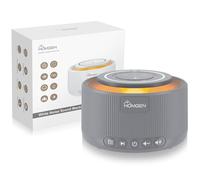 HOMGEN Máquina de Ruido Blanco para Adultos y Bebés Máquina de Sonido con Luz Nocturna y 30 Sonidos Relajantes White Noise Machine Baby Portátil con Función de Memoria y Recargable por USB (Gris)