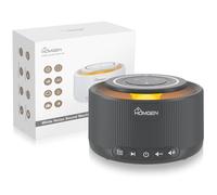 HOMGEN Máquina de Ruido Blanco para Adultos y Bebés Máquina de Sonido con Luz Nocturna y 30Sonidos Relajantes White Noise Machine Baby Portátil con Función de Memoria y Recargable por USB(Gris Oscuro)