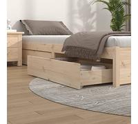 Homgoday 4 cajones de madera maciza de pino para cama con marco de cama, marco de cama, marco de cama, marco moderno, estructura para salón o dormitorio