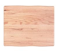 Homgoday 60 x 50 x 6 cm Light Brown Solid Oak Tabletop, Live Edge Design, Replacement Coffee Mesa, Dining Mesa, Desk Top, Durable & Elegant Wood Surface