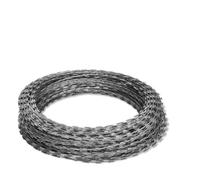 Homgoday Alambre de espino Rollo helicoidal 2 uds Acero galvanizado 100m