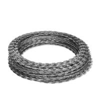 Homgoday Alambre de espino Rollo helicoidal 2 uds Acero galvanizado 60 m
