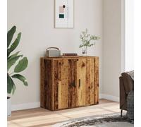 Homgoday Aparador de madera vieja, 80 x 33 x 70 cm, de aglomerado, para decoración de armario, armario de suelo, muebles de oficina, mesilla de noche, mesita de noche, aparador para dormitorio