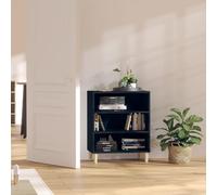 Homgoday Aparador negro de 57 x 35 x 70 cm, de madera contrachapada, mueble de suelo, muebles de oficina, mesilla de noche, mesita de noche, aparador para dormitorio