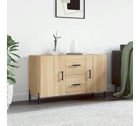 Homgoday Aparador roble Sonoma 100 x 36 x 60 cm de madera multicapa mesitas dormitorio mesilla dormitorio mesilla aparador para dormitorio, armario de suelo u