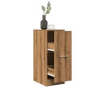 Homgoday Armario de farmacia roble 30 x 41 x 77,5 cm de aglomerado, mueble aparador armario de suelo para baño, mueble portaobjetos estantes armario de almacenamiento para dormitorio oficina
