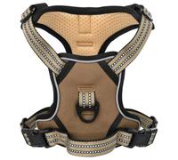 Homgoday Arnés para perros con correa y collar ajustable marrón XL, decoración de muebles de interior para salón, oficina, dormitorio