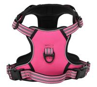Homgoday Arnés para perros con correa y collar ajustable rosa M, decoración de muebles de interior para salón, oficina, dormitorio