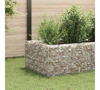 Homgoday Arriate de gaviones de Acero 360x90x50 cm Arriate Jardin Jardinera Exterior para Terraza Elevado Macetero Maceta para Plantas Vegetales Hierbas