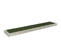 Homgoday Arriate de gaviones de Acero 500x100x20 cm Arriate Jardin Jardinera Exterior para Terraza Elevado Macetero Maceta para Plantas Vegetales Hierbas
