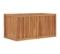 Homgoday Arriate Elevado Madera Maciza de Teca 100x50x50 cm Escalera de Huerto Urbano,Jardinera Exterior para Terraza Jardinera Exterior para Terraza Jardín Monta tu Huerto Grande
