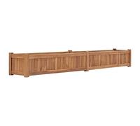 Homgoday Arriate Elevado Madera Maciza de Teca 200x30x25 cm Escalera de Huerto Urbano,Jardinera Exterior para Terraza Jardinera Exterior para Terraza Jardín Monta tu Huerto Grande