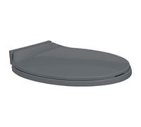 Homgoday Asiento de inodoro con cierre amortiguado, gris ovalado, tapa para inodoro