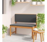 Homgoday Banco de Jardín con Cojines 100x50x91 cm Madera Maciza de Acacia Banco Exterior, Apto Exterior, Mueble Jardín, Banco Terraza, Banco Madera Rustico, Chill out Exterior Terraza