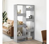 Homgoday Biblioteca de hormigón gris 100 x 33 x 175 cm de aglomerado, armario librería vitrina, librería vertical para ahorrar espacio, estantería, librería de suelo para salón o estudio