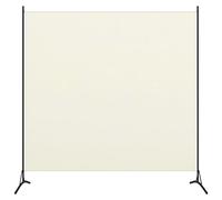 Homgoday Biombo de 1 panel blanco crema 175 x 180 cm, separador para ambientes biombo de interior, separador divisorio paneles divisores para interiores casa