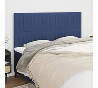 Homgoday Cabecero Cama Cabecero Cama Dormitorio Cabeceros 4 Unidades de Tela Azul 90x5x78/88 cm Alto