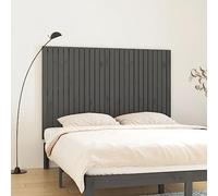 Homgoday Cabecero de Cama de Pared Madera Maciza Pino Gris 166x3x110 cm Madera de Cabecero para Somier Diferentes Medidas de somier y Elementos a Juego