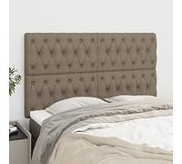 Homgoday Cabeceros 4 Unidades de Tela Gris Taupe 80x7x78/88 cm Cabecero, Cabezal de Cama, Cabecero para Dormitorio