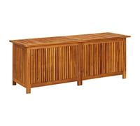 Homgoday Caja de almacenaje de jardín Madera Maciza Acacia 150x50x58 cm Baúl de Almacenamiento para Jardín Baúl Exterior para Patio y Terraza