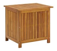Homgoday Caja de almacenaje de jardín Madera Maciza Acacia 60x50x58 cm Baúl de Almacenamiento para Jardín Baúl Exterior para Patio y Terraza