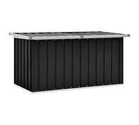 Homgoday Caja de almacenaje para jardín Gris Antracita 129x67x65 cm Baúl de Almacenaje para Jardín,Arcón Exterior para Ordenación en Patio y Terraza