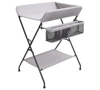 Homgoday Cambiador gris claro de hierro, muebles para casa, interior, exterior, salón, dormitorio