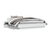 Homgoday Canapé blanco de 150 x 200 cm de madera multicapa para cama con marco de cama, somier para dormitorios, estructura de cama, cama moderna con estructura de