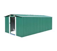 Homgoday Caseta de jardín Metal Verde 257x489x181 cm caseta Jardin Exterior casetas metalicas de Jardin trastero Exterior